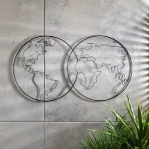 Globe Metal Indoor Outdoor Wall Art image 1 of 3