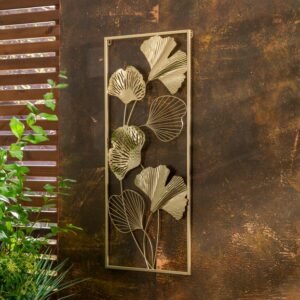 Luxe Gold Ginkgo Indoor Outdoor Wall Art Panel image 1 of 5