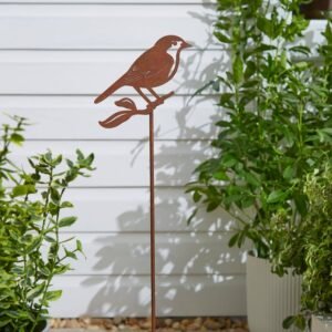 Rusted Iron Blue Tit Stake image 1 of 3