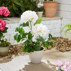 Artificial Hydrangea in Plant Pot image 1 of 2