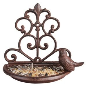Fallen Fruits Cast Iron Wall Bird Feeder image 1 of 2